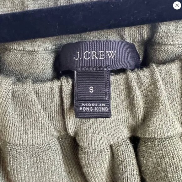 J. Crew Olive Green Off The Shoulder Sweater Top S - Picture 3 of 11